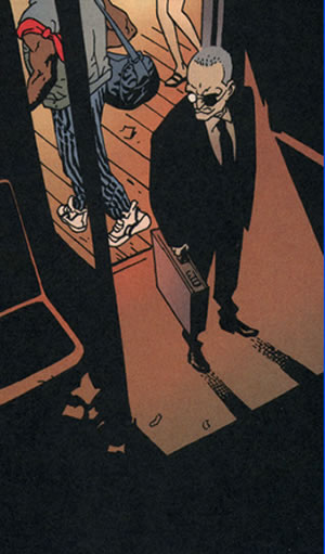 Mr. Graves entering the train