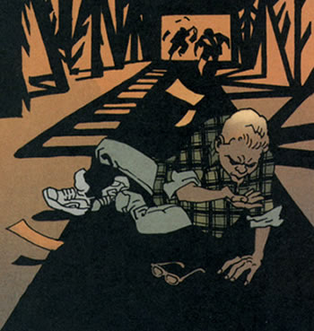 Muggers fleeing after their dastardly deed