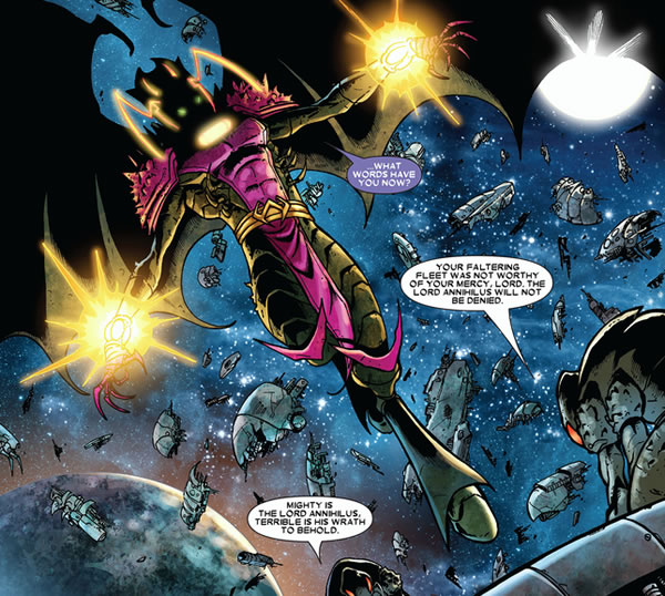 Annihilus destroys his own forces to enforce discipline