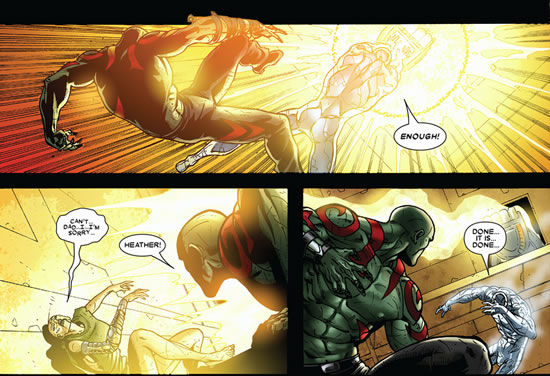 Silver Surfer frees Galactus