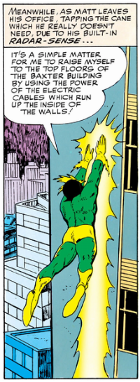 Electro climbing the Baxter Building using electricity