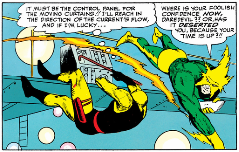 Daredevil  reaches out for the theatre controls