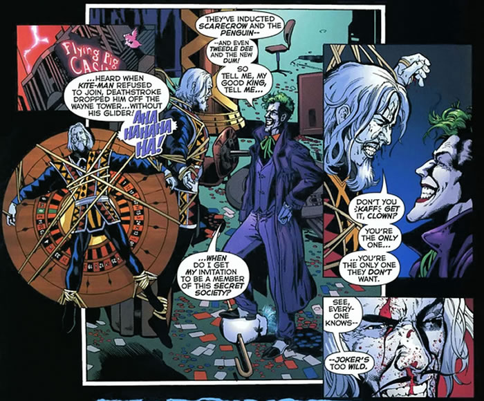 Joker asking why he wasn't invited to the party part
the first