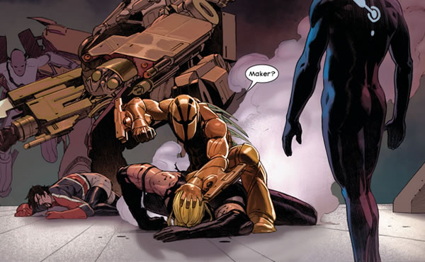 Thor on the ground, defeated by
First Knife