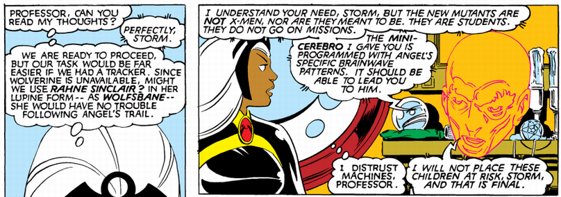 storm talking to the professor