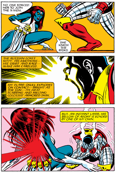 colossus fighting mystique