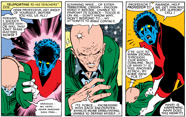 professor undergoing a psionic attack
